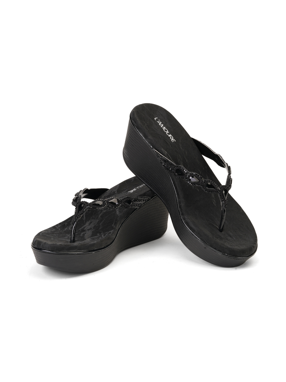 Lamoure Black Casual Wedge For Women Lmw039147 C001