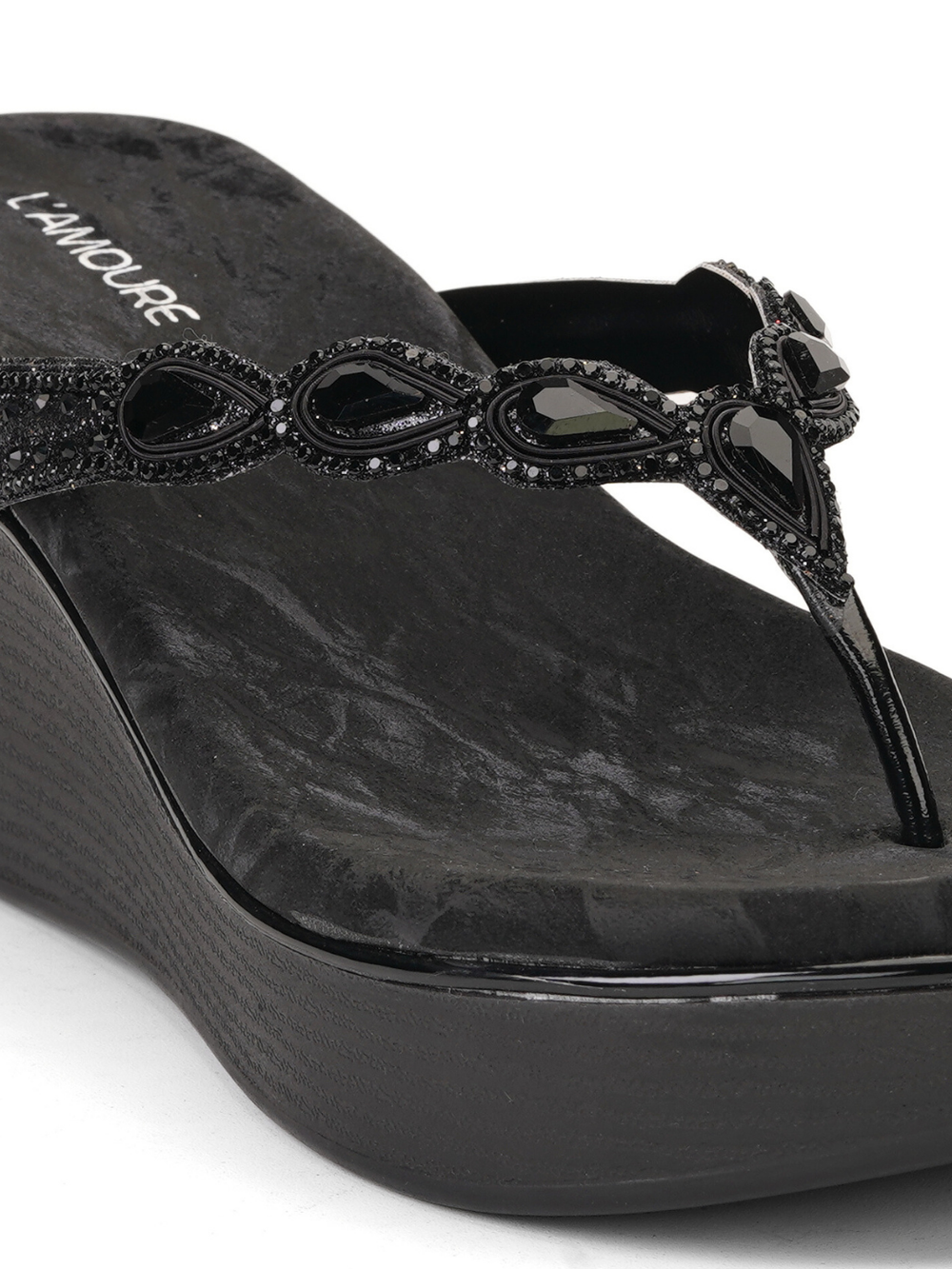 Lamoure Black Casual Wedge For Women Lmw039147 C001