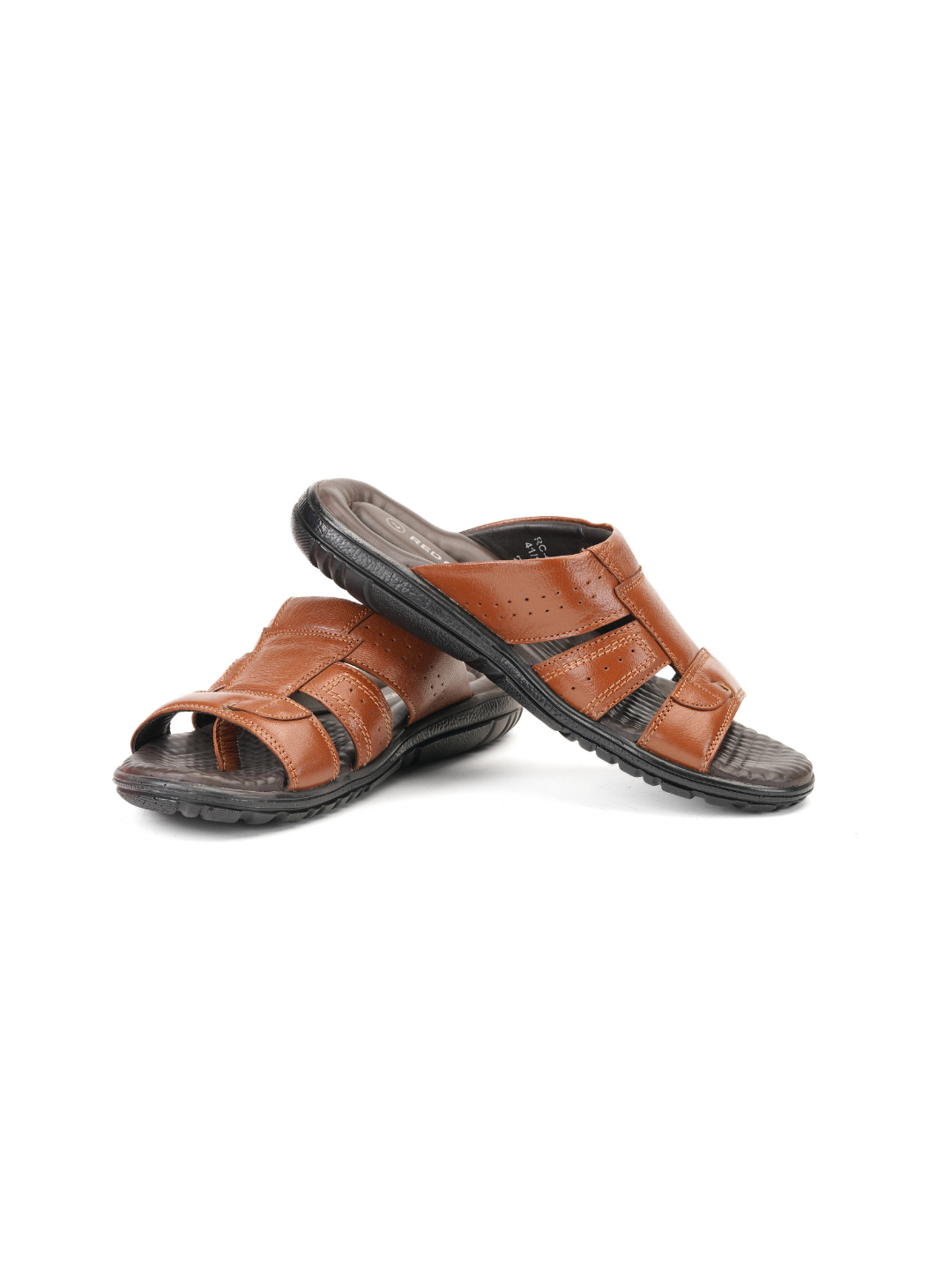 Red Chief Tan Genuine Leather Sandal Slipper For Men Rc 4035 C006