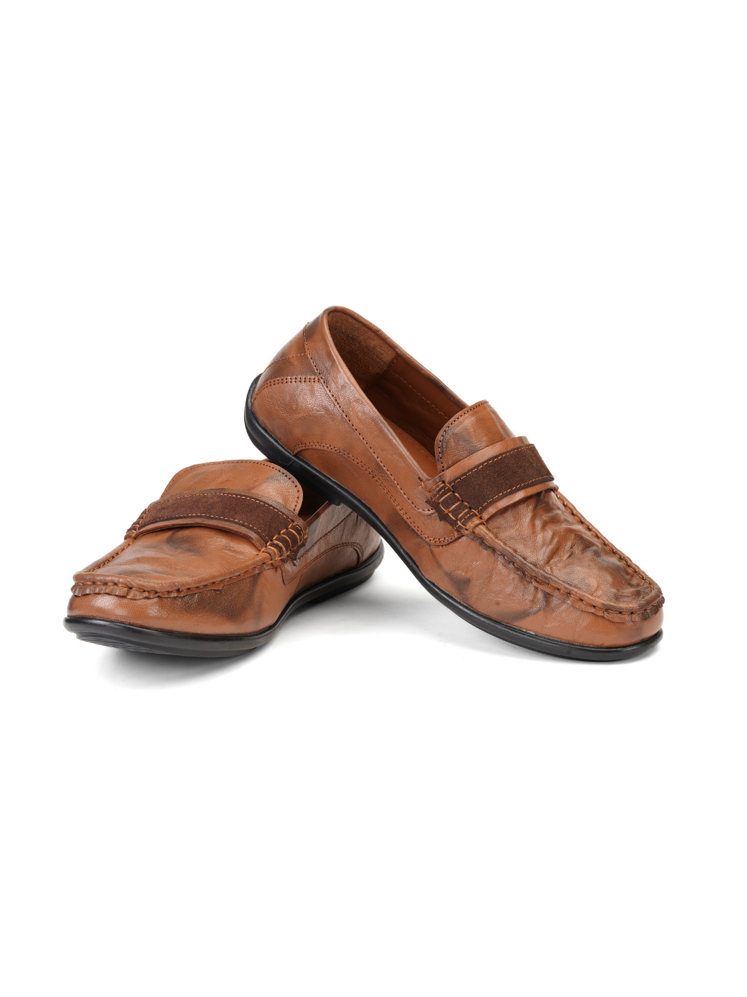 Zuup Tan Genuine Leather Loafer Casual Shoes For Men Zcm011058 C006