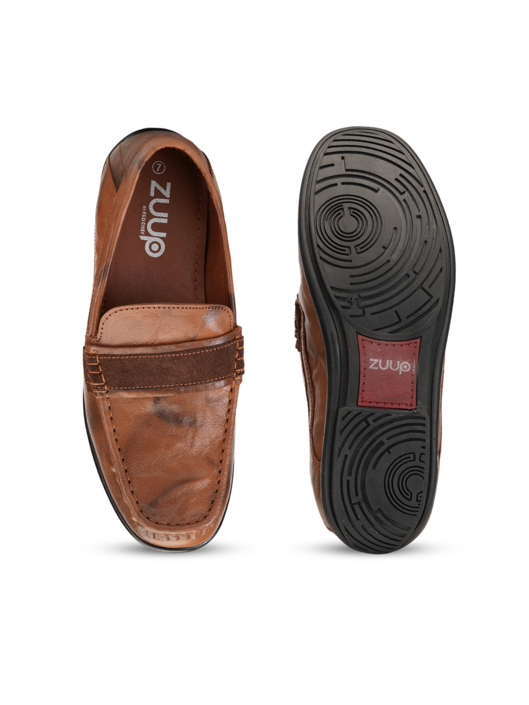 Zuup Tan Genuine Leather Loafer Casual Shoes For Men Zcm011058 C006