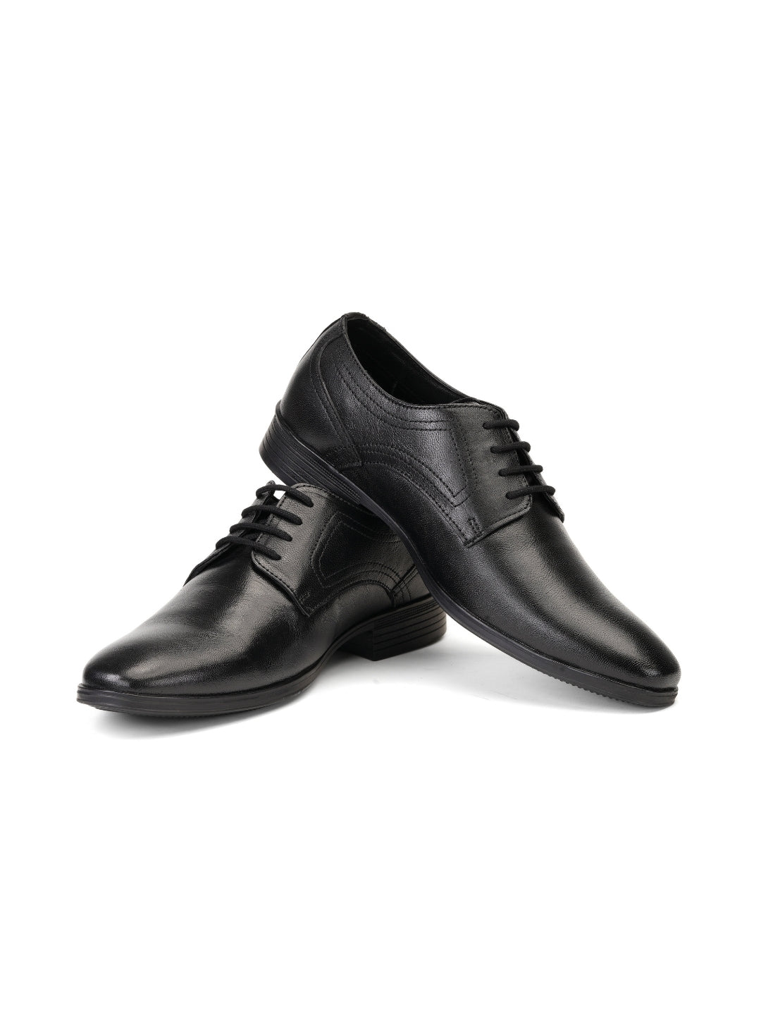 Zuup Black Genuine Leather Derby Formal Shoes For Men Zfm021071 C001