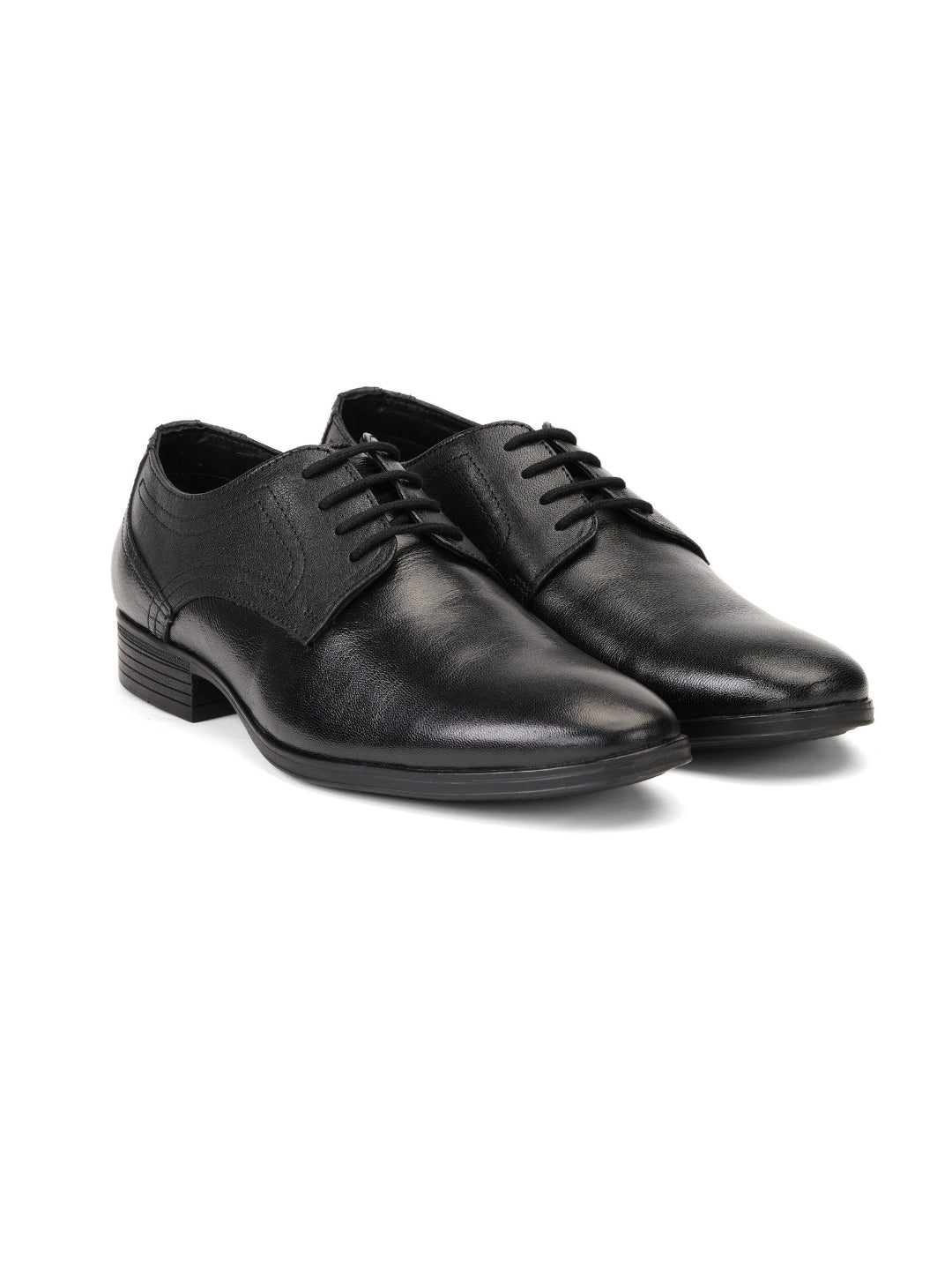 Zuup Black Genuine Leather Derby Formal Shoes For Men Zfm021071 C001