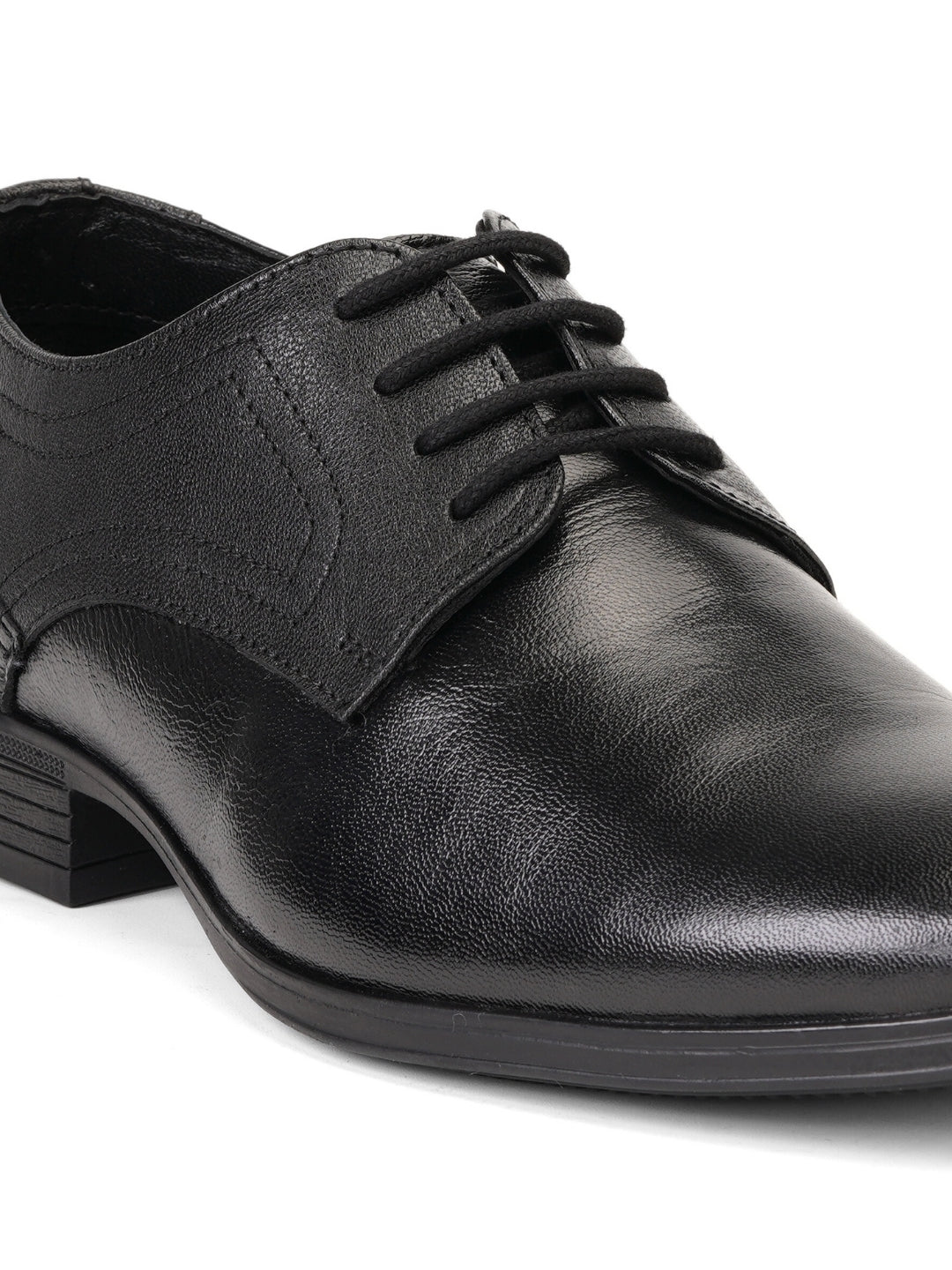 Zuup Black Genuine Leather Derby Formal Shoes For Men Zfm021071 C001