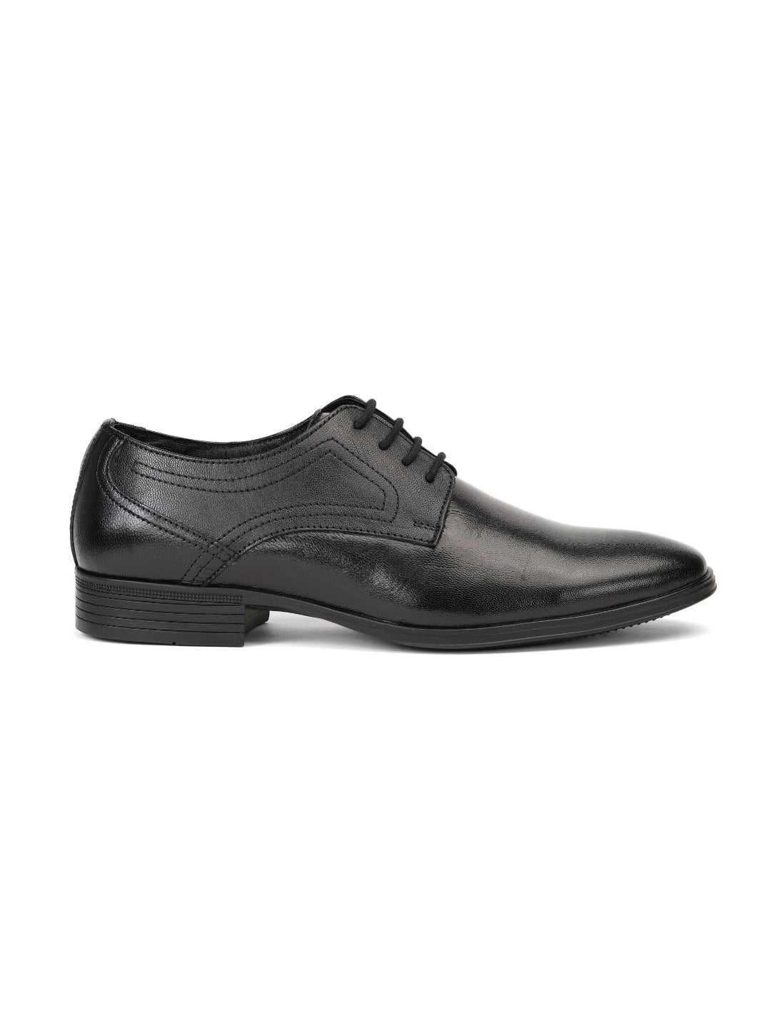 Zuup Black Genuine Leather Derby Formal Shoes For Men Zfm021071 C001