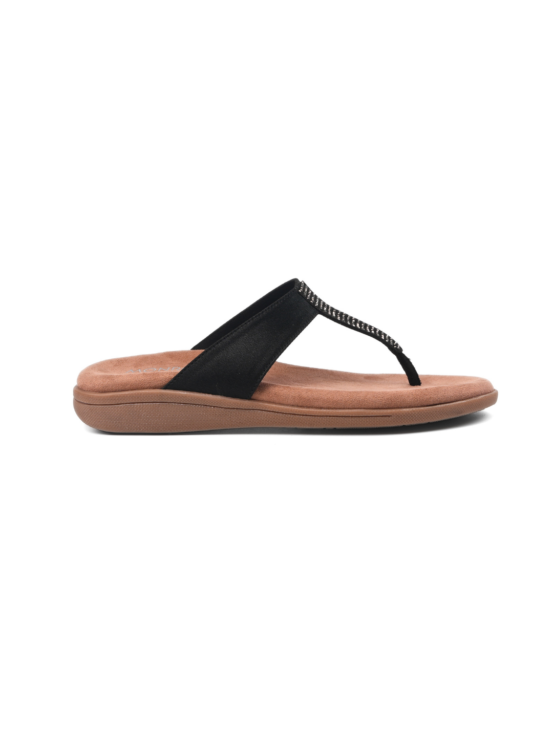 Monrow Black Sandal For Women Ba24Fo653Bl C001