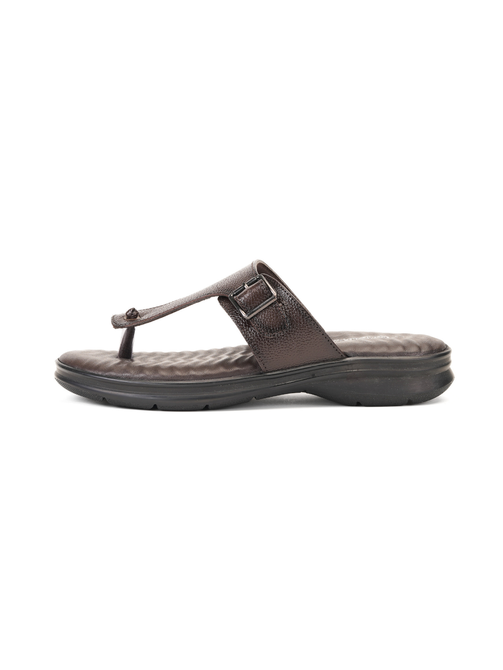 Comfort Walk Dark Brown Genuine Leather Toe Ring Slipper For Men Cwm041013 C258