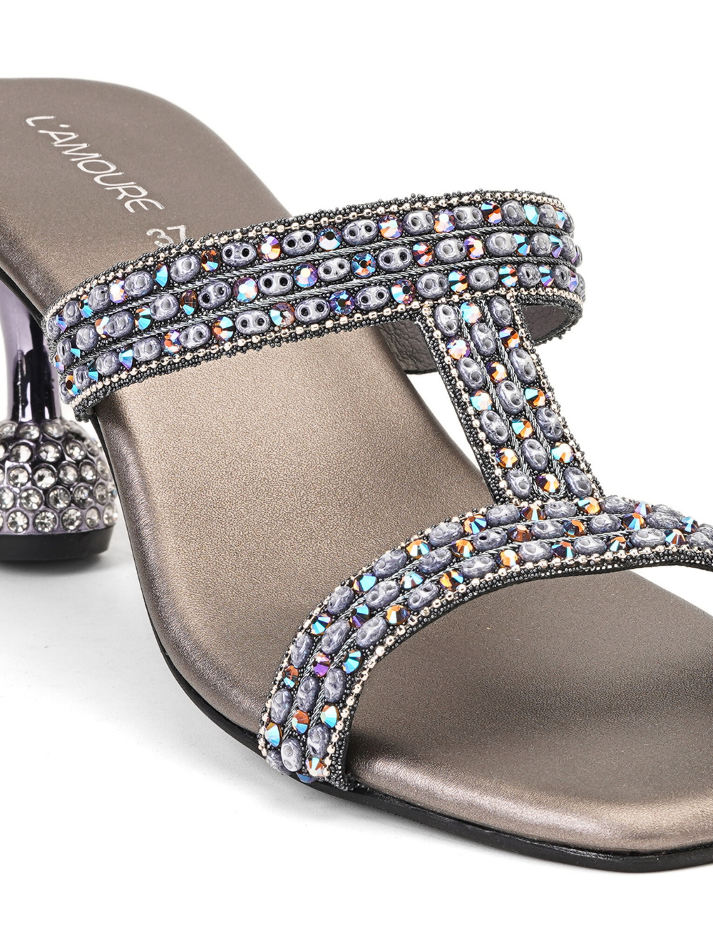 Lamoure Gun Metal Casual Heel For Women Lmw039125 C181