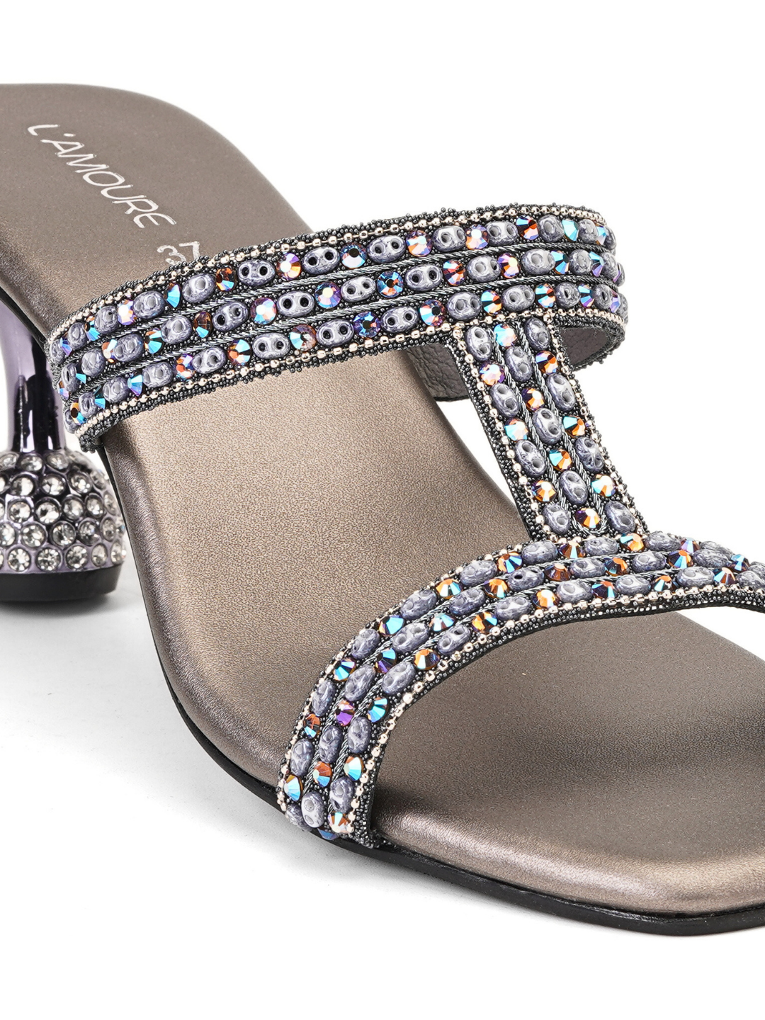 Lamoure Gun Metal Casual Heel For Women Lmw039125 C181