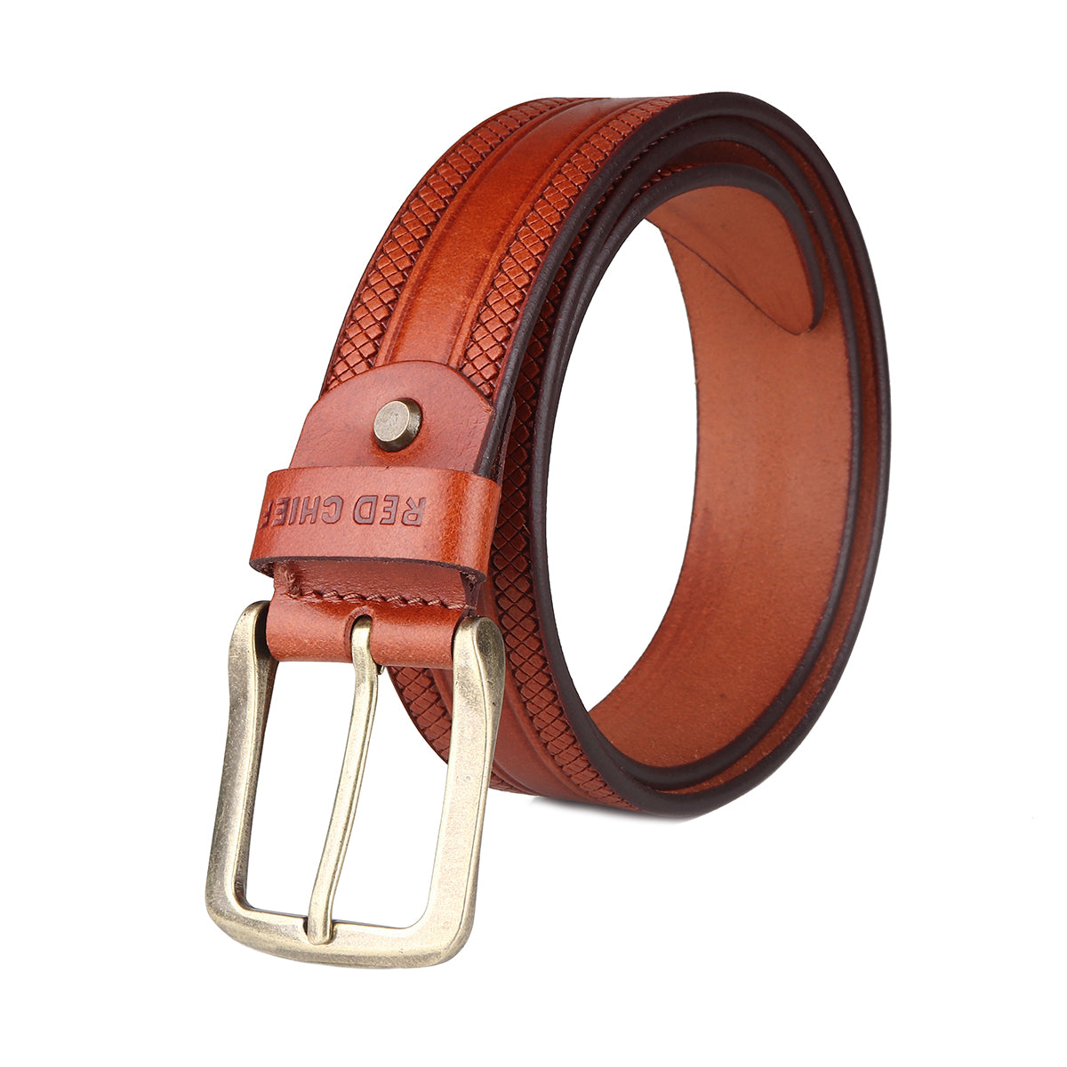 Red Chief Tan Leather Casual Belt For Men A80395 006