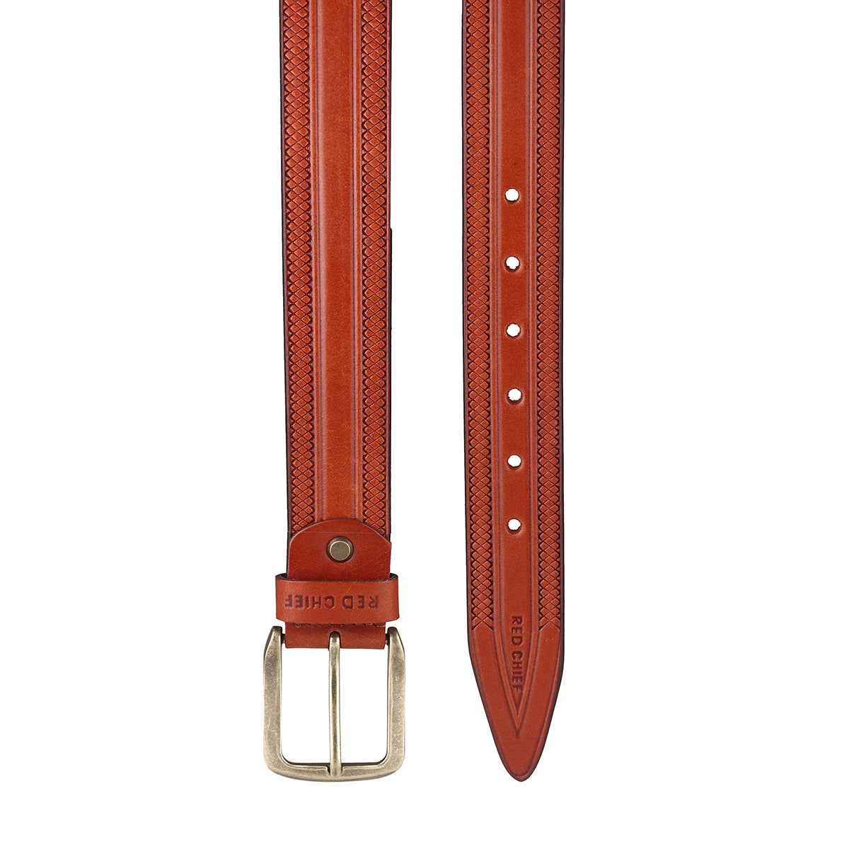 Red Chief Tan Leather Casual Belt For Men A80395 006