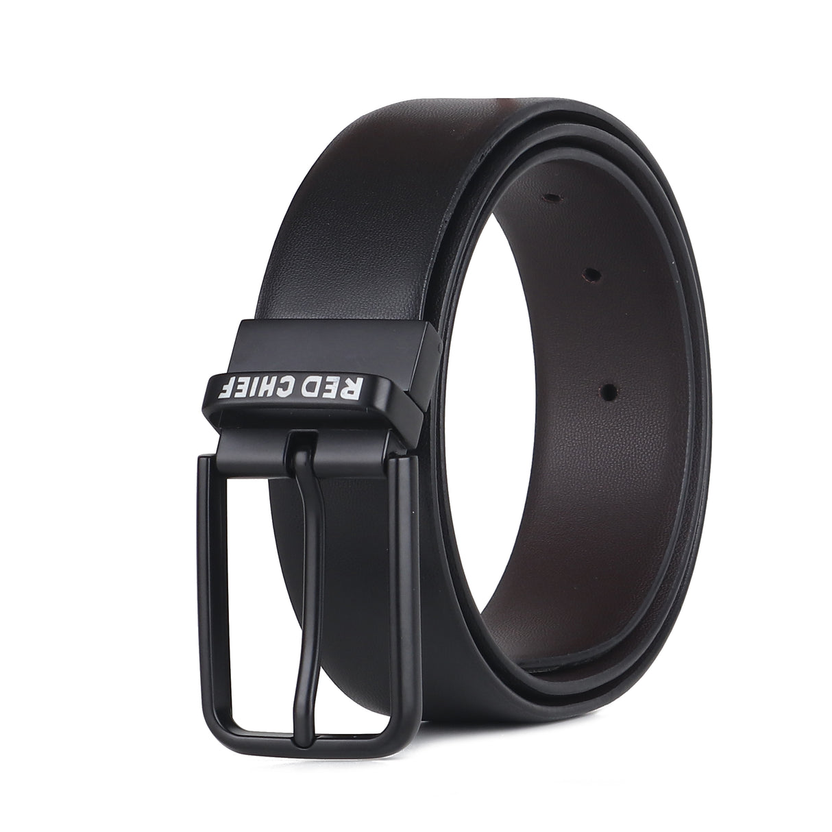 Red Chief Black/Brown Leather Formal Belt For Men A80406 117