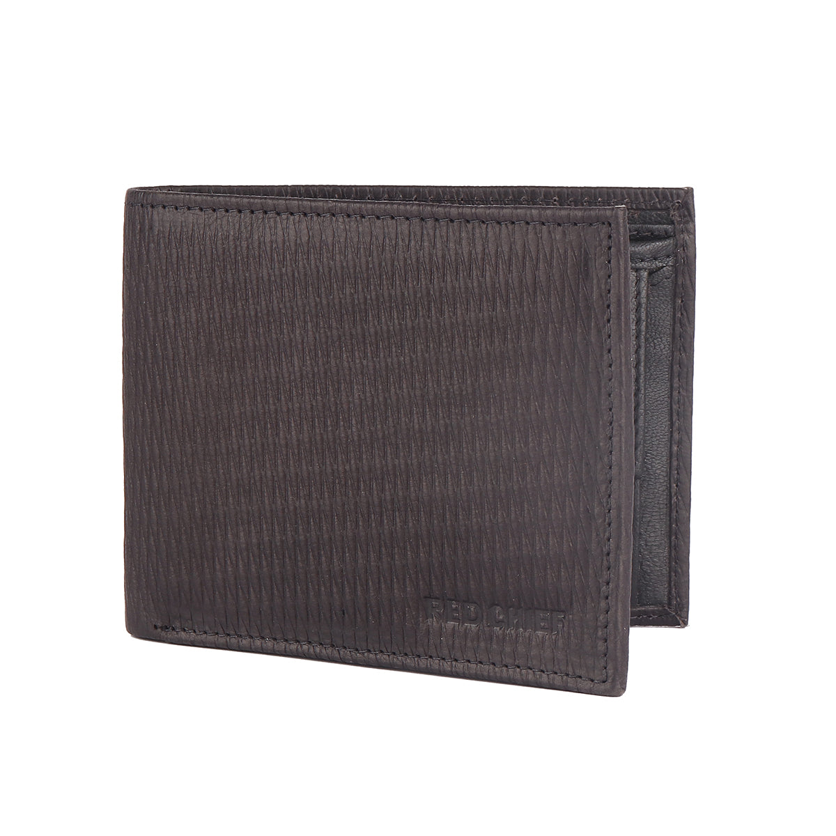 Red Chief Black Leather Wallet For Men A90143 001