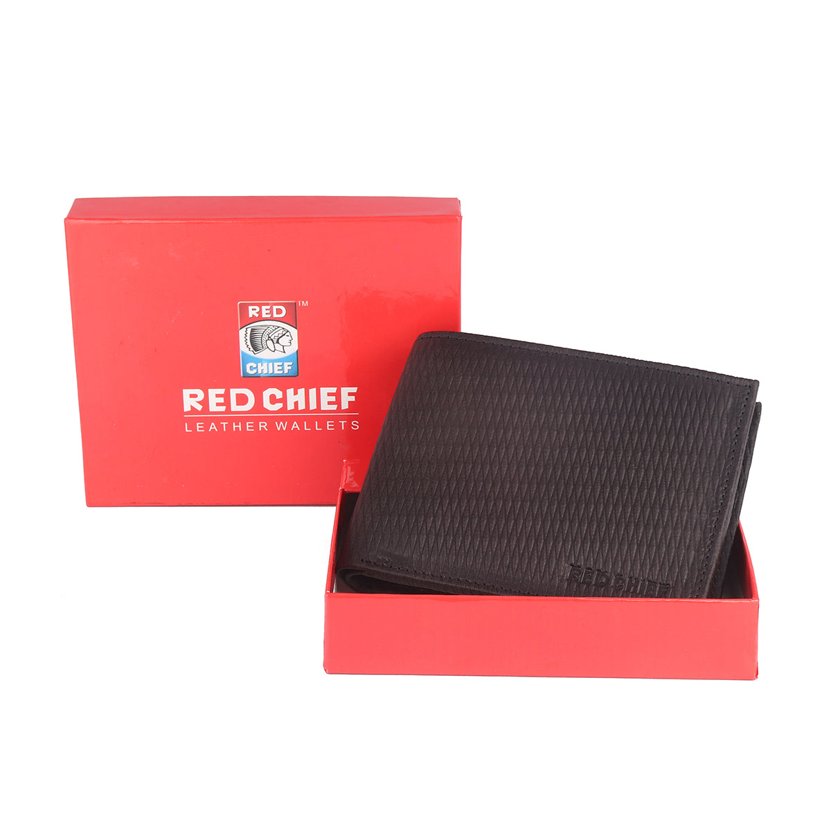 Red Chief Black Leather Wallet For Men A90143 001