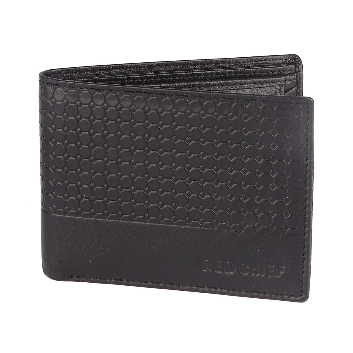 Red Chief Black Leather Wallet For Men A90144 001