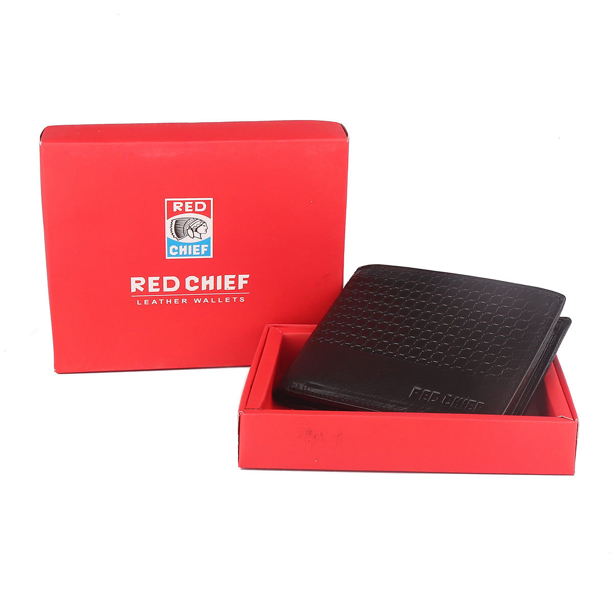 Red Chief Black Leather Wallet For Men A90144 001
