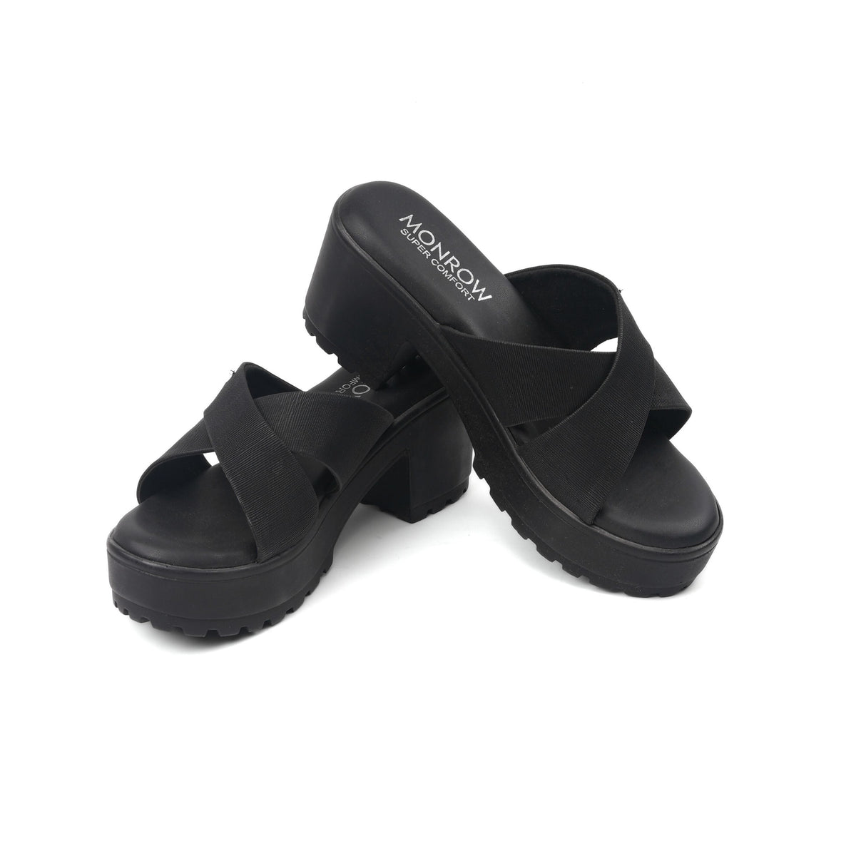 Monrow Black Sandal For Women Bd24Hb982Bl C001