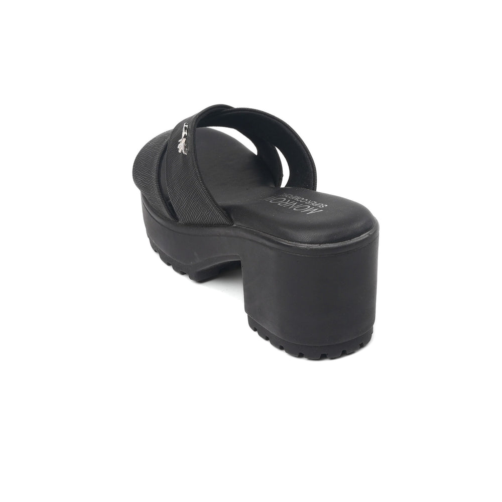 Monrow Black Sandal For Women Bd24Hb982Bl C001