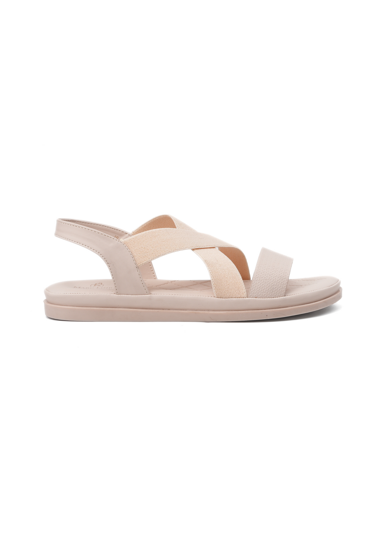 Beige sandal on a white background