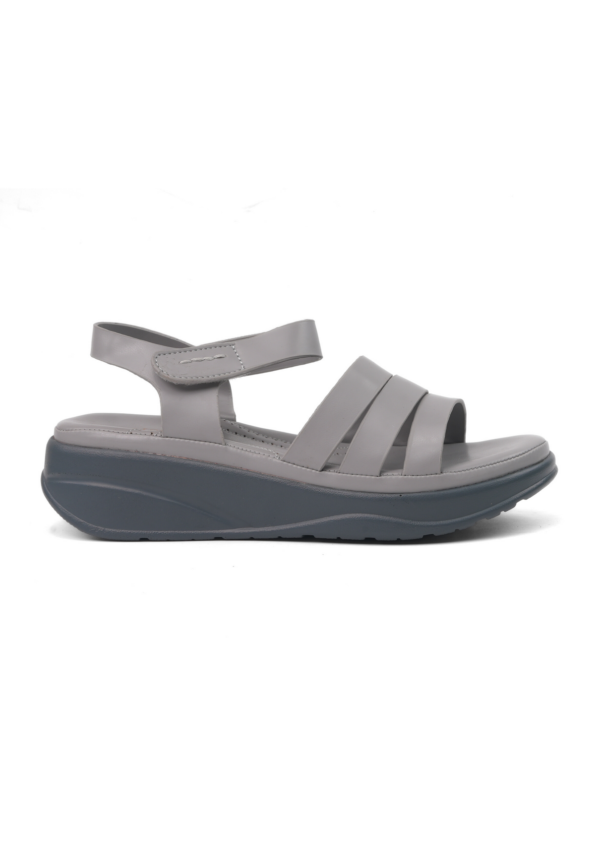 Grey sandal on a white background
