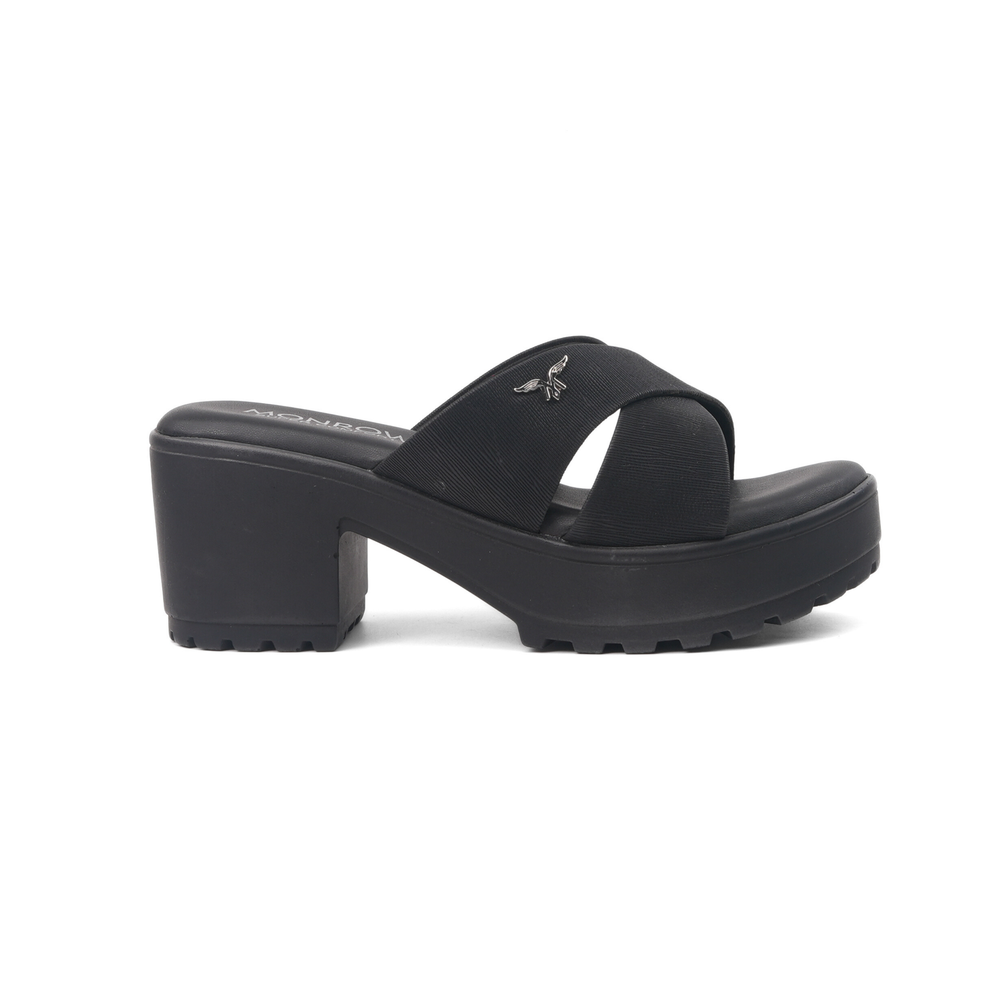 Monrow Black Sandal For Women Bd24Hb982Bl C001