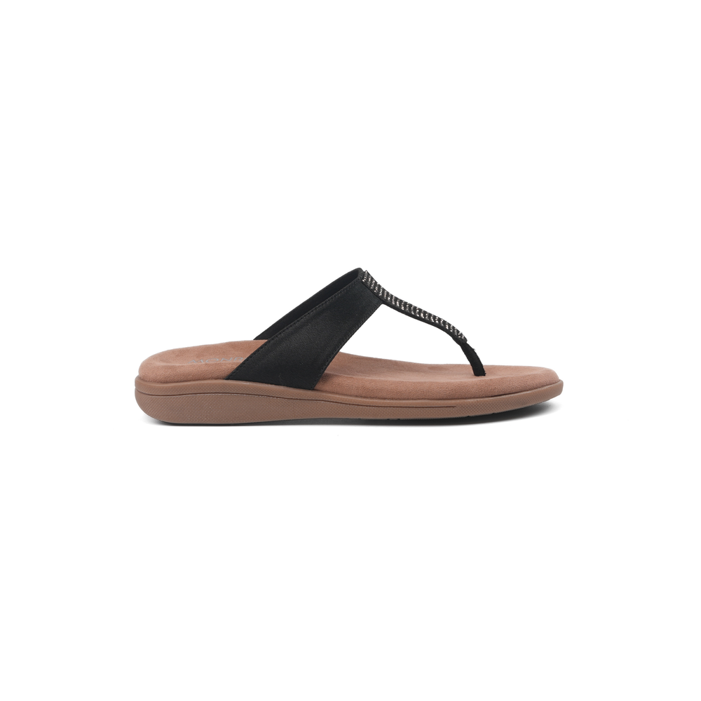 Monrow Black Sandal For Women Ba24Fo653Bl C001