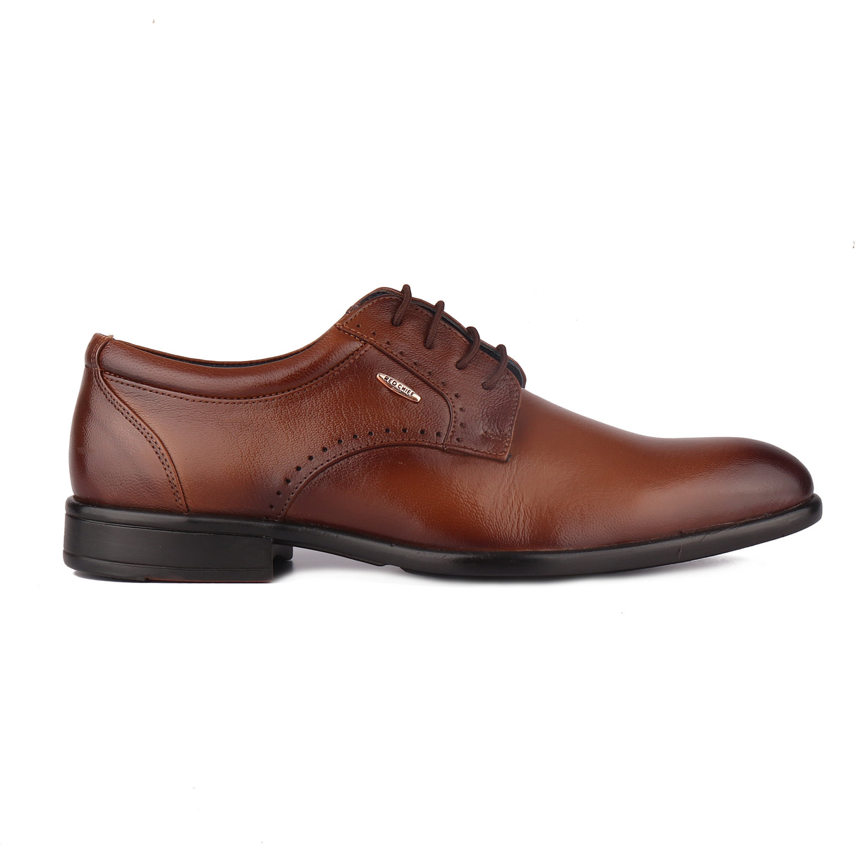 Red Chief Tan Leather Derby Formal Shoes For Men Rc1946 006