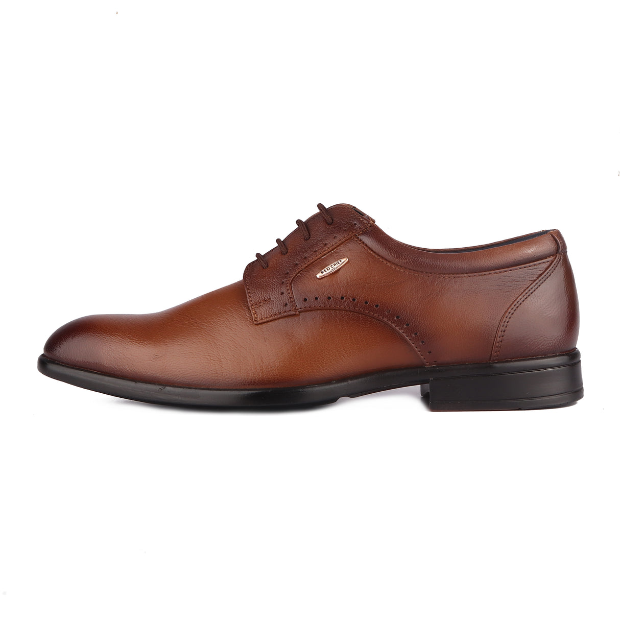 Red Chief Tan Leather Derby Formal Shoes For Men Rc1946 006