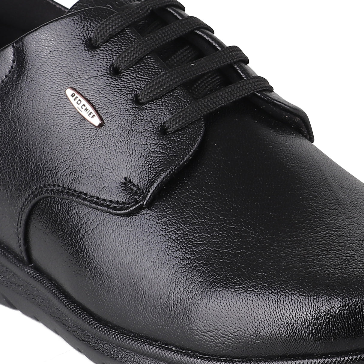 Red Chief Black Leather Derby Formal Shoes For Men Rc15052 001