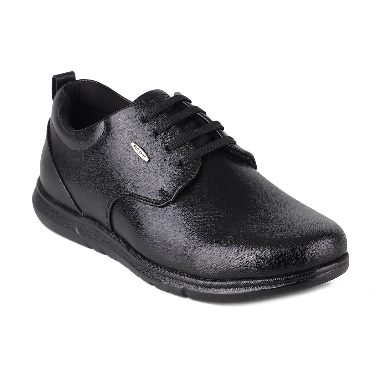 Red Chief Black Leather Derby Formal Shoes For Men Rc15052 001