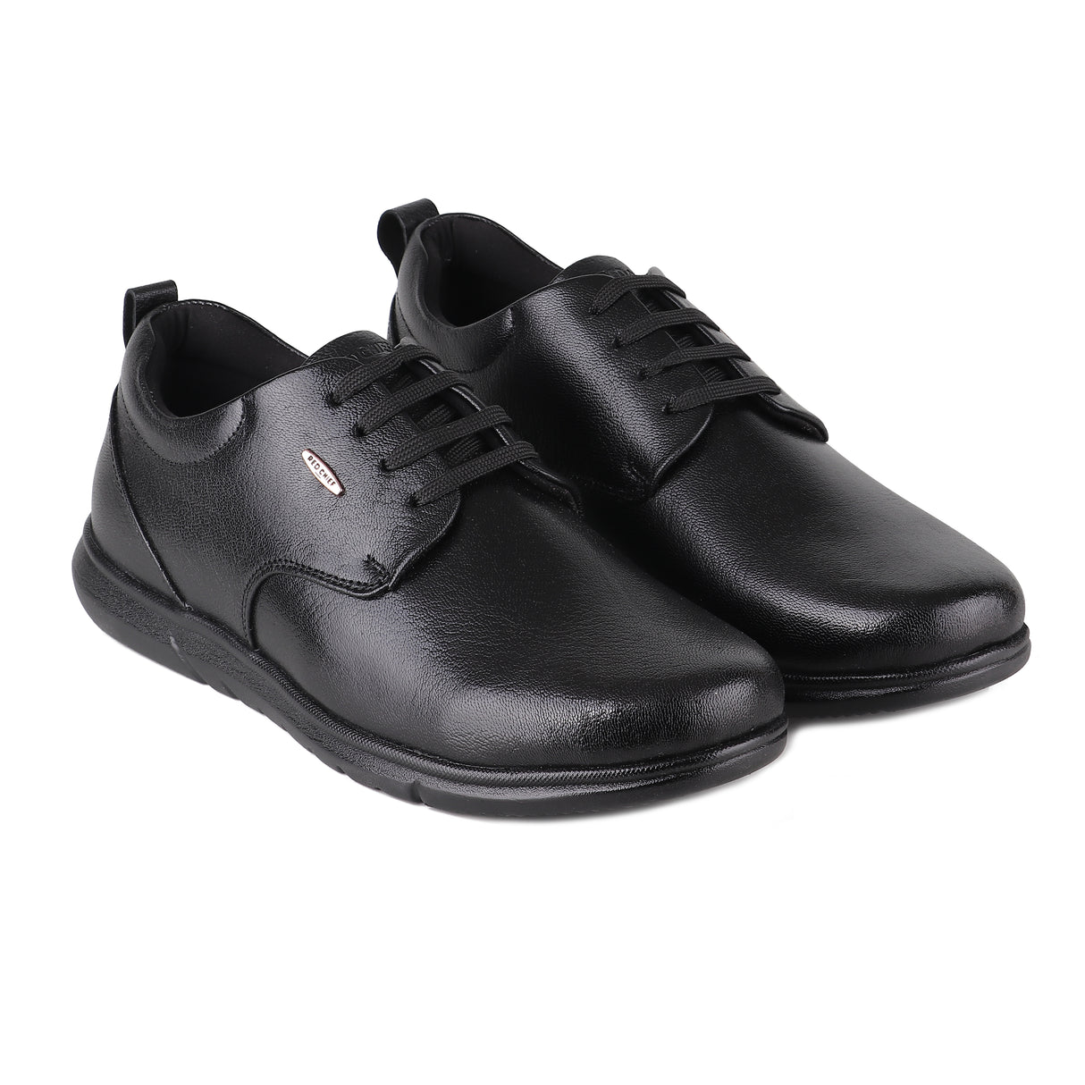 Red Chief Black Leather Derby Formal Shoes For Men Rc15052 001