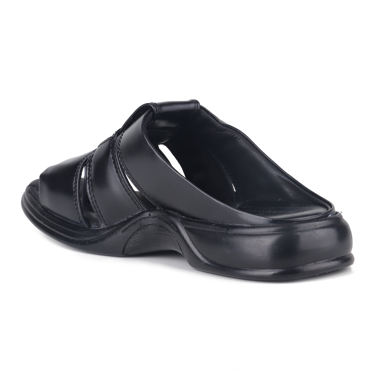 Red Chief Black Leather Formal Slipper For Men Rc0216 001