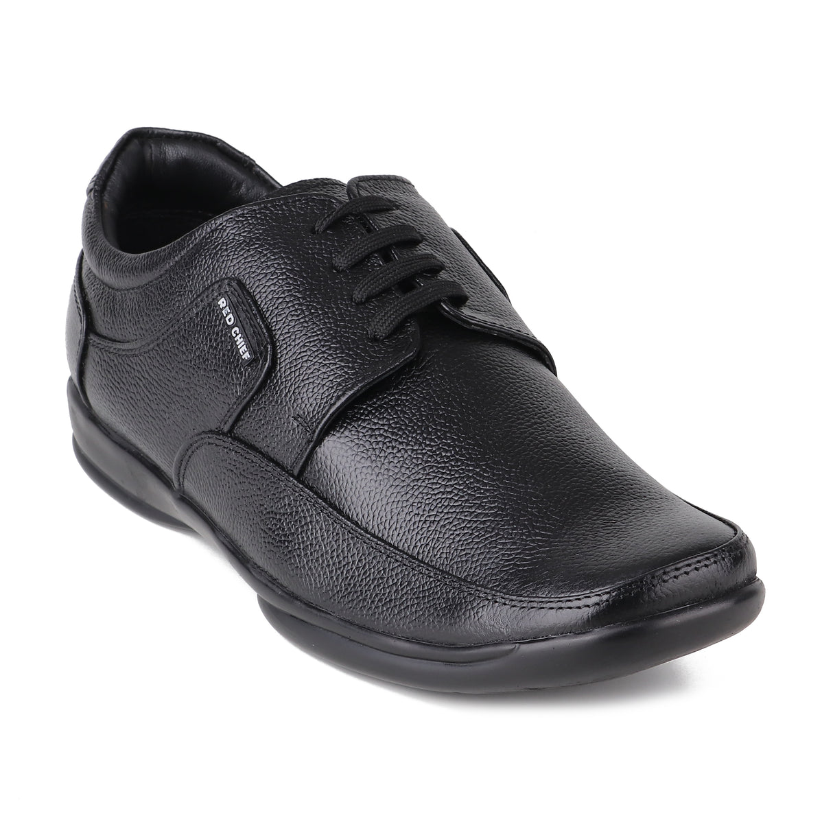 Red Chief Black Leather Derby Formal Shoes For Men Rc1090 001