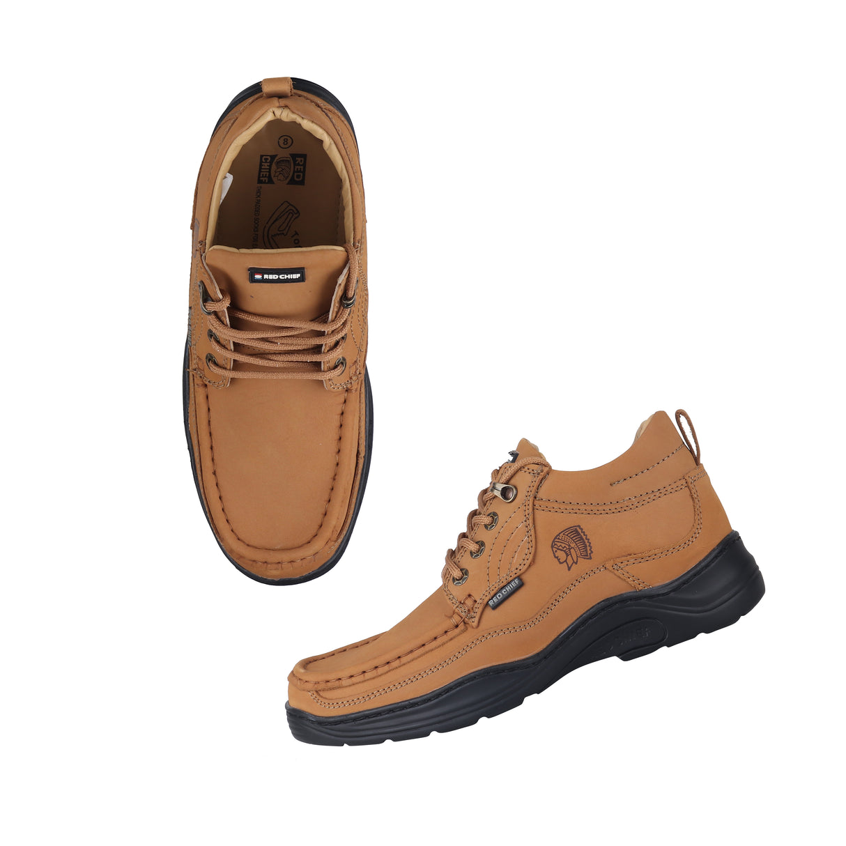 Red Chief Rust Leather Derby Casual Shoes For Men Rc1211 022