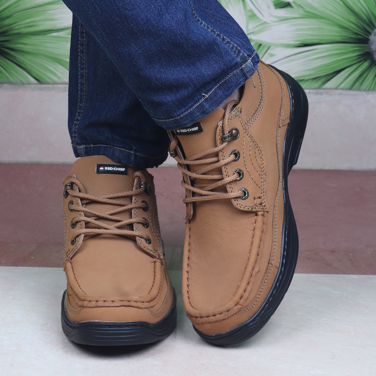 Red Chief Rust Leather Derby Casual Shoes For Men Rc1211 022