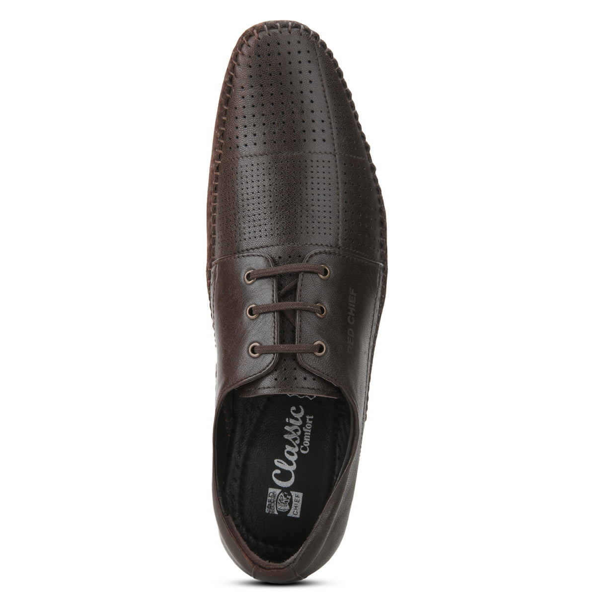 Red Chief Brown Leather Derby Formal Shoes For Men Rc1340A 003