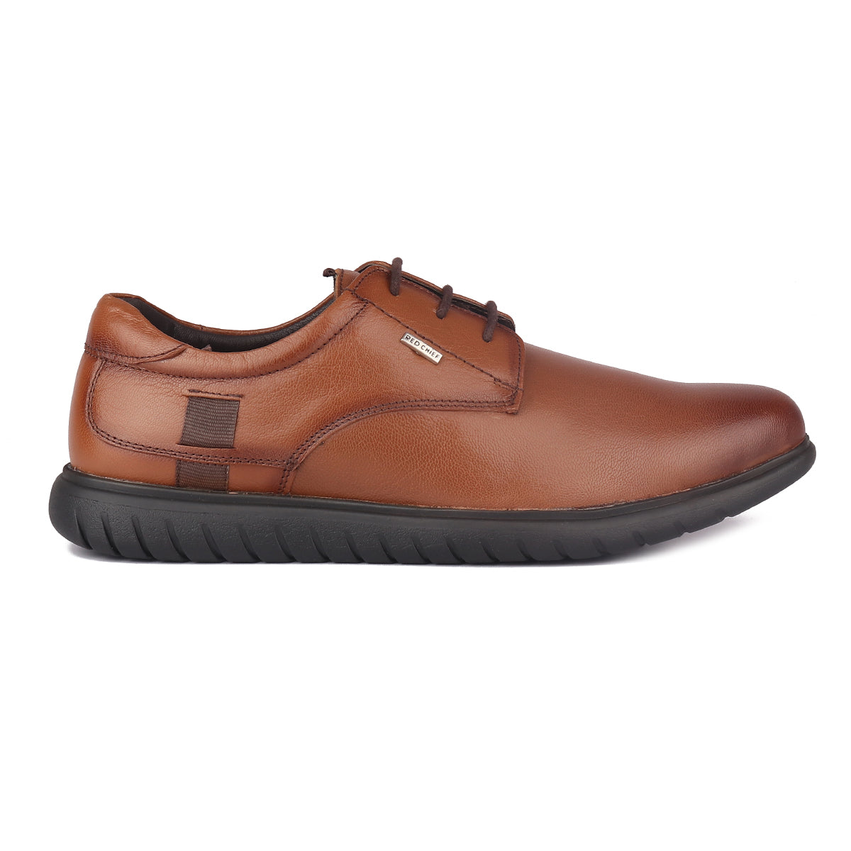 Red Chief Tan Leather Derby Formal Shoes For Men Rc1805 006