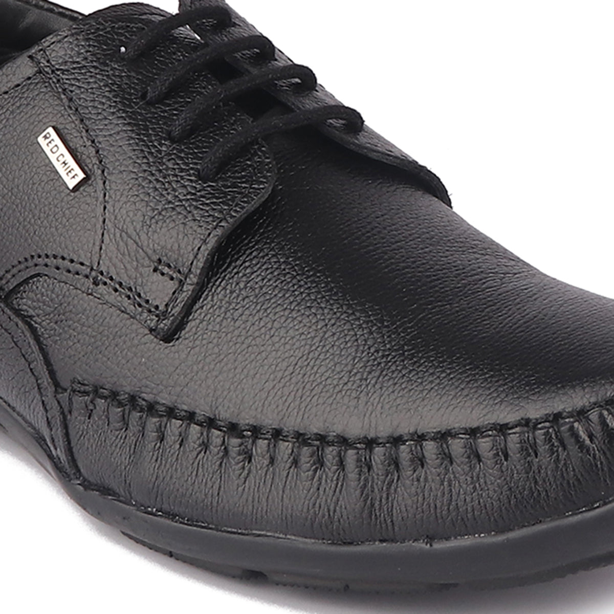Red Chief Black Leather Derby Formal Shoes For Men Rc1811 001