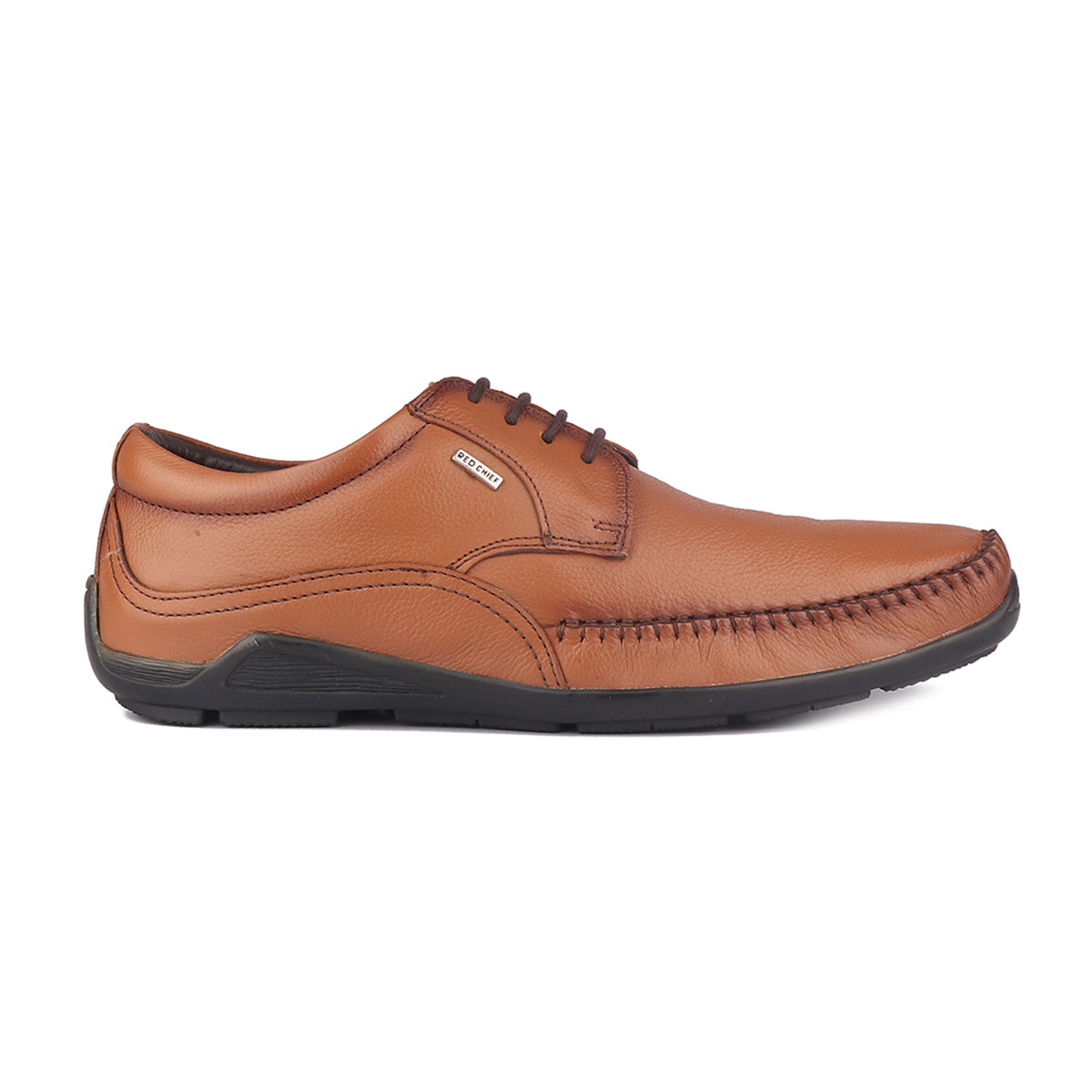 Red Chief Tan Leather Derby Formal Shoes For Men Rc1811 006