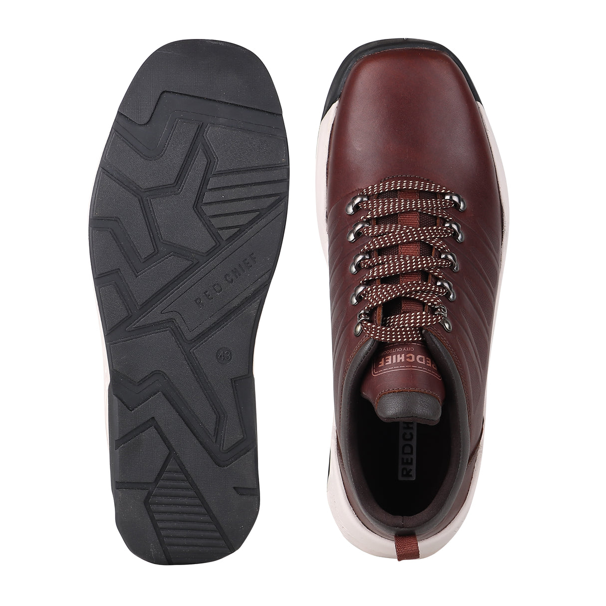 Red Chief Brown Leather Casual Shoes For Men Rc1858 003