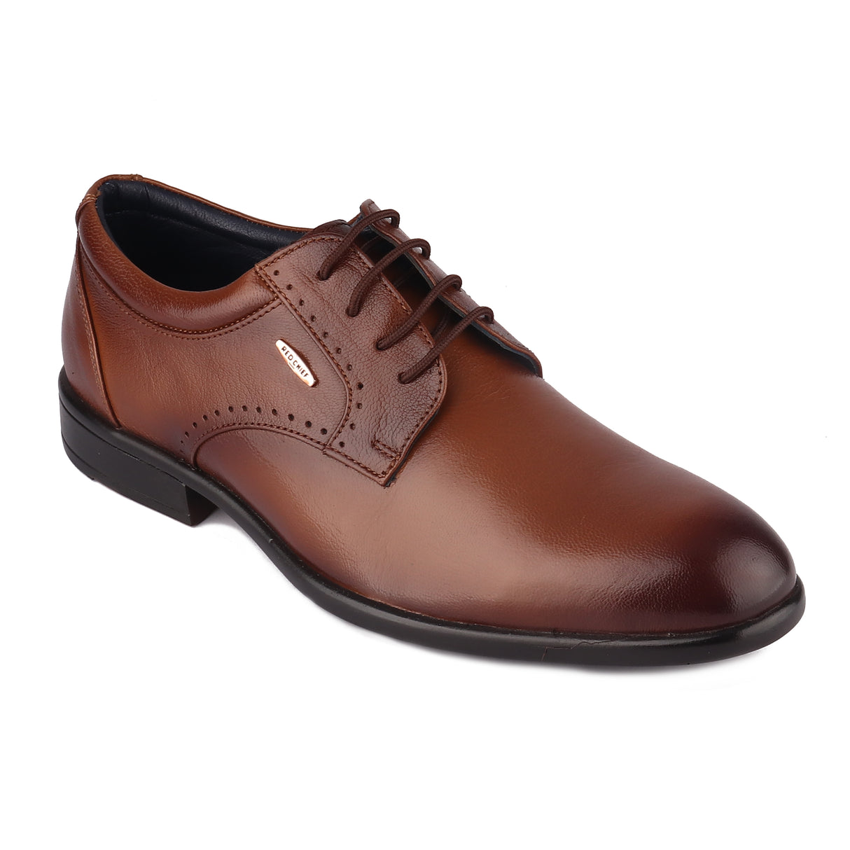 Red Chief Tan Leather Derby Formal Shoes For Men Rc1946 006