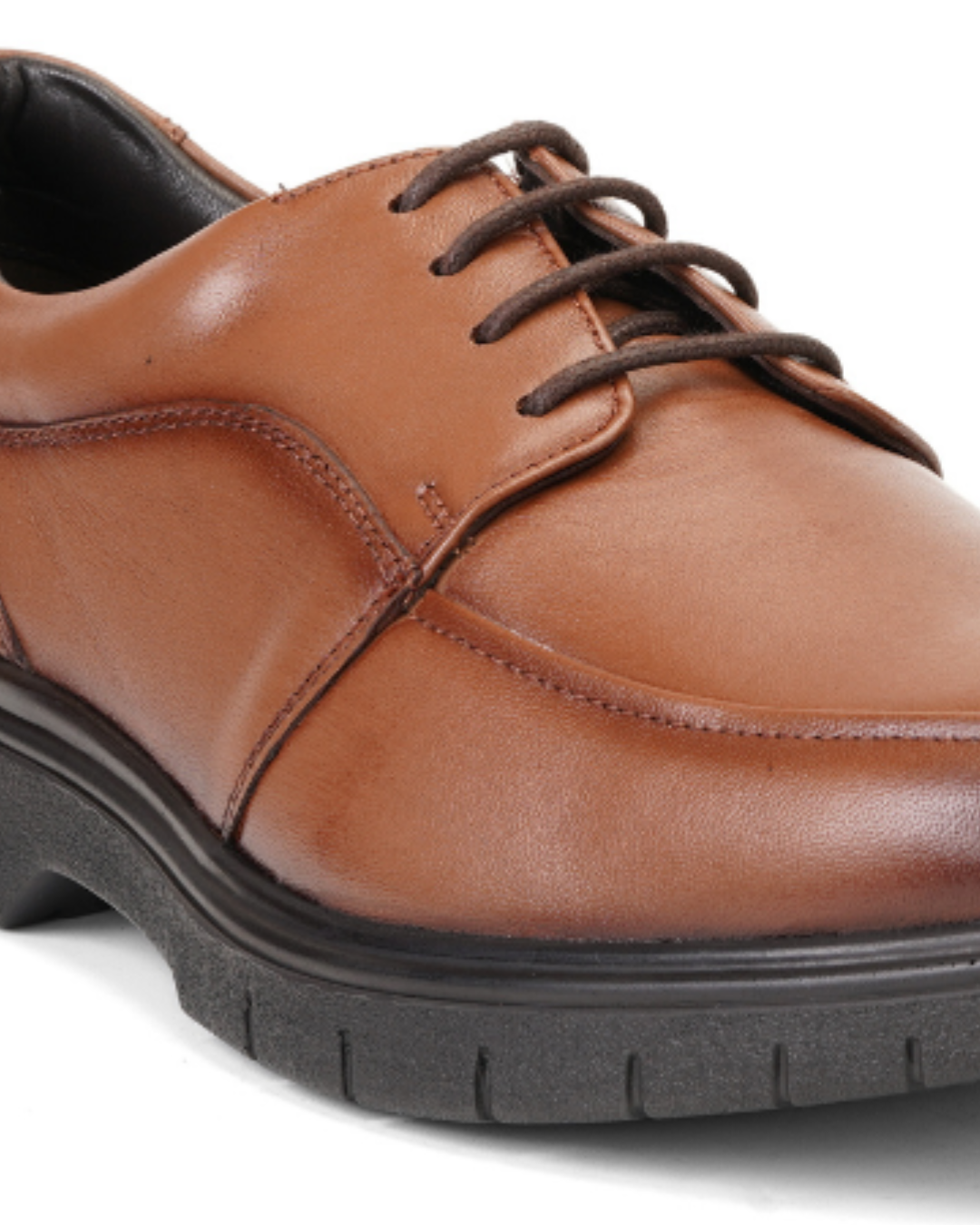 Zuup Tan Genuine Leather Derby Formal Shoes For Men Zfm021034 C006