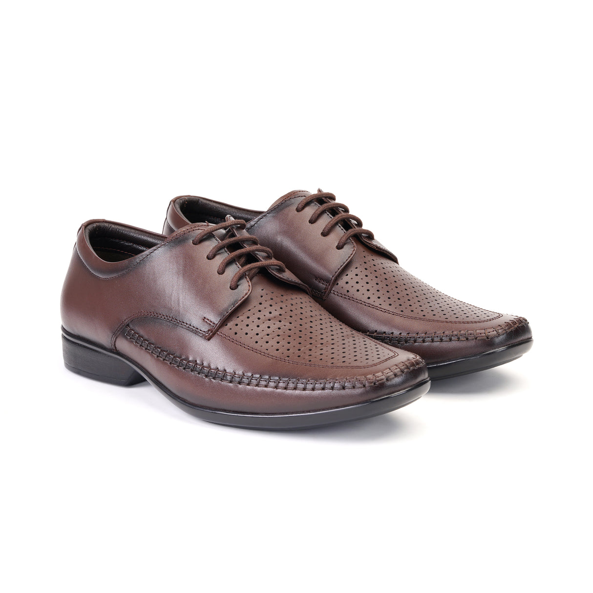Zuup Brown Genuine Leather Derby Formal Shoes For Men Zfm021044 C003