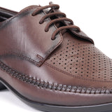 Zuup Brown Genuine Leather Derby Formal Shoes For Men Zfm021044 C003