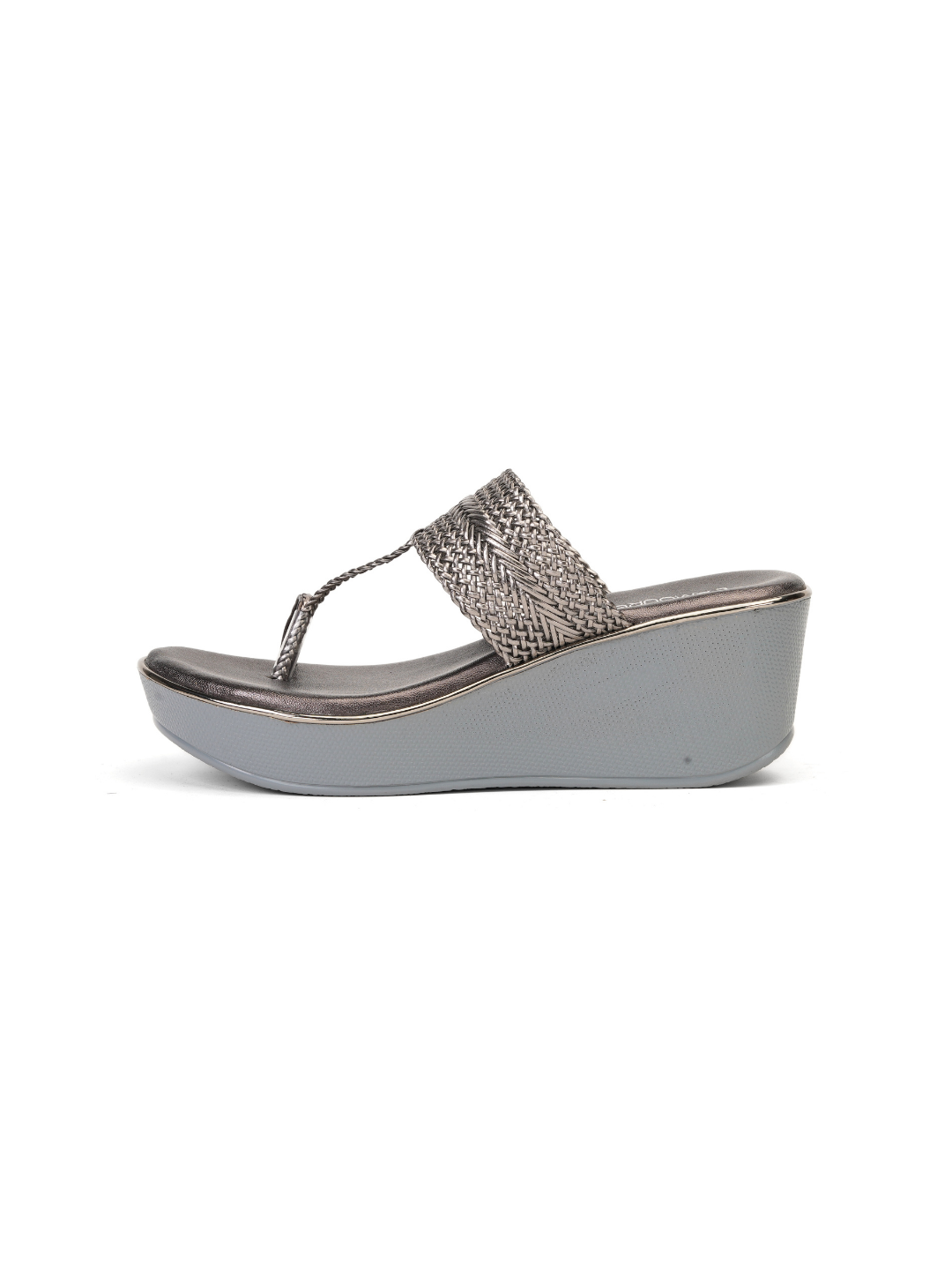 Lamoure Gun Metal Casual Wedge For Women Lmw039129 C591