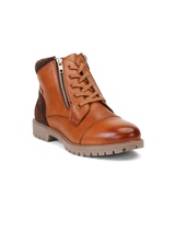 Extacy Tan Genuine Leather Ankel Lace Boot Casual Shoes For Men Exm010236 C006