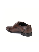 Top Brass Dark Brown Genuine Leather Derby Formal Shoes For Men Tbm021095 C258