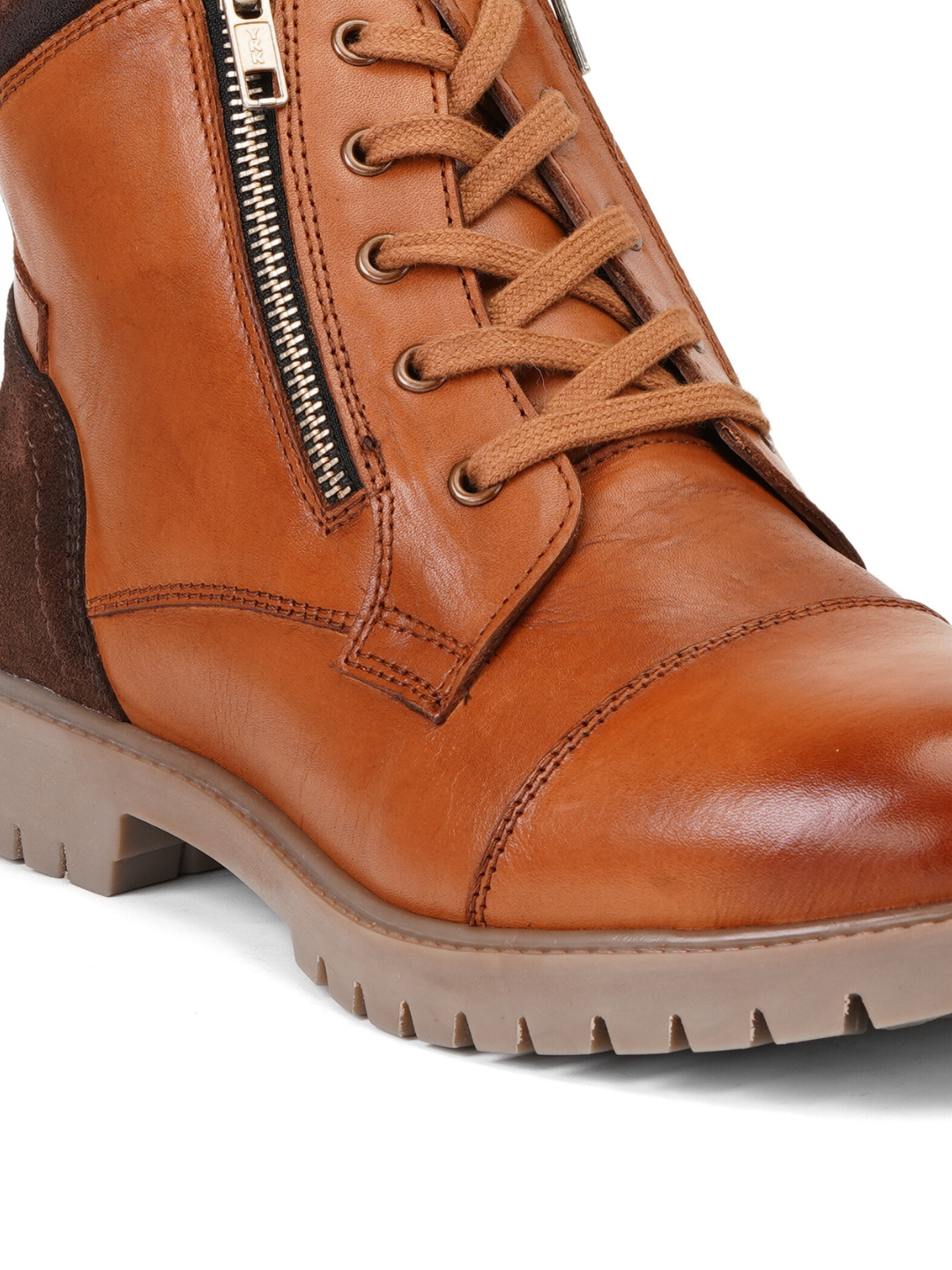 Extacy Tan Genuine Leather Ankel Lace Boot Casual Shoes For Men Exm010236 C006