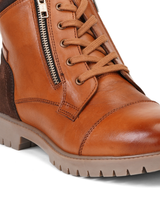 Extacy Tan Genuine Leather Ankel Lace Boot Casual Shoes For Men Exm010236 C006