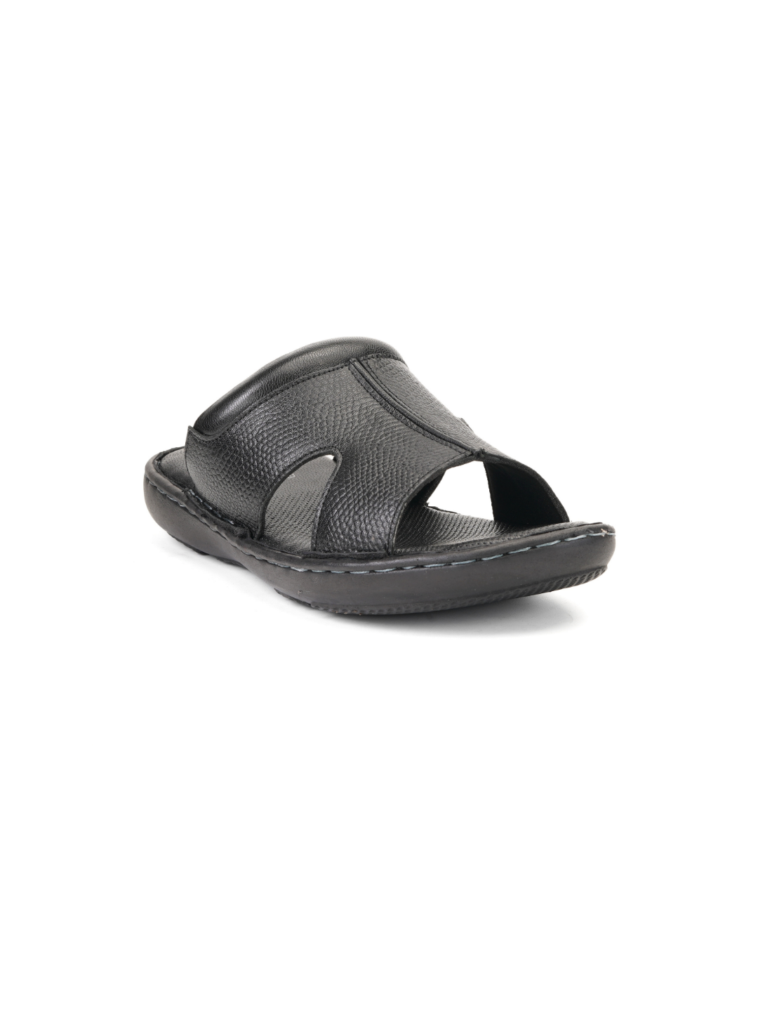 Comfort Walk Black Genuine Leather Formal Slipper For Men Cwm041012 C001